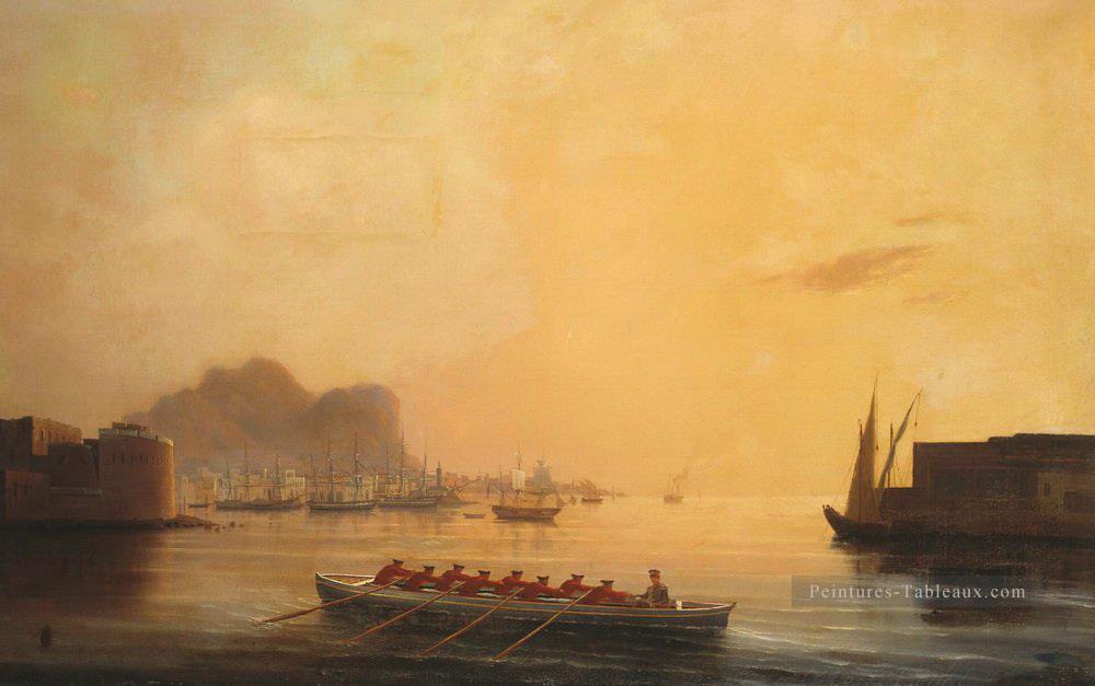 port 1850 Romantique Ivan Aivazovsky russe Peintures à l'huile